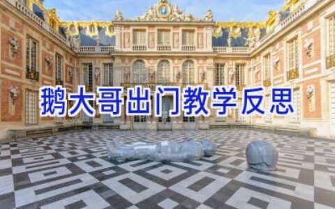 鹅大哥出门教学反思