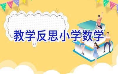 教学反思小学数学