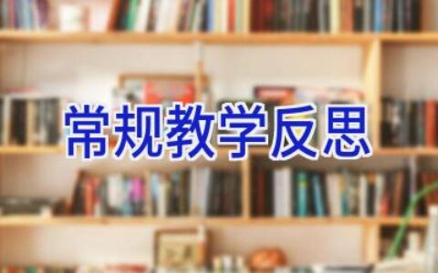 常规教学反思