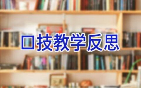 口技教学反思