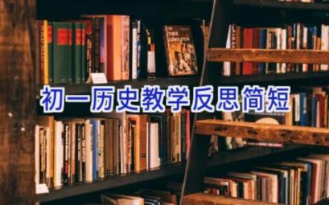 初一历史教学反思简短