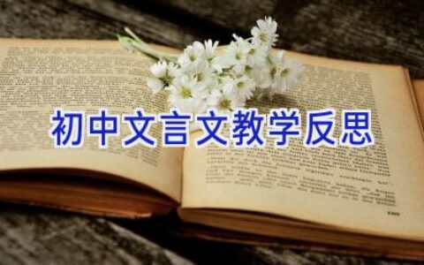 初中文言文教学反思