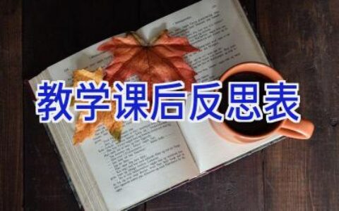 教学课后反思表