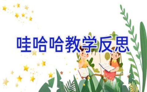 哇哈哈教学反思