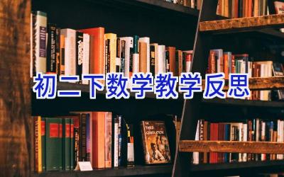 初二下数学教学反思