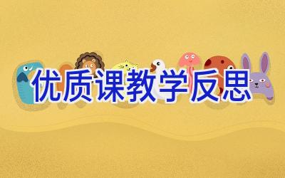 优质课教学反思