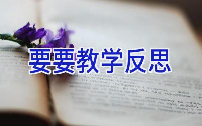 要要教学反思