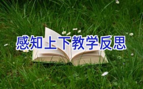 感知上下教学反思