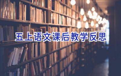 五上语文课后教学反思