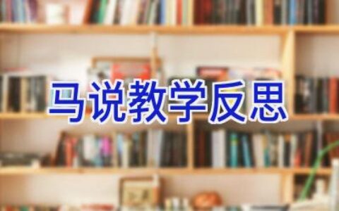 马说教学反思