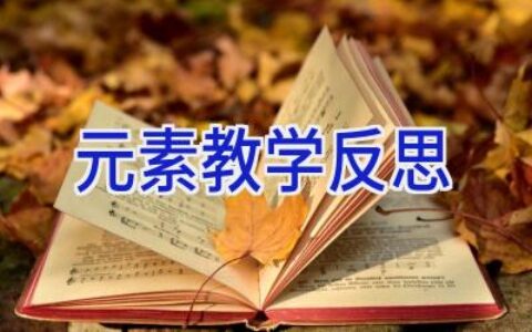 元素教学反思