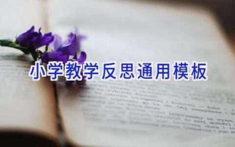 小学教学反思通用模板