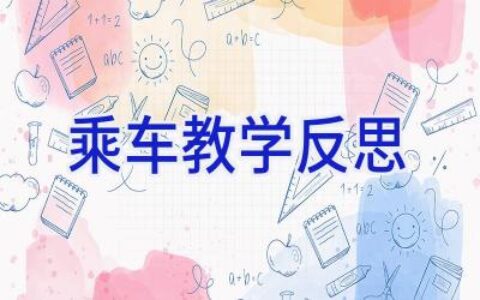 乘车教学反思