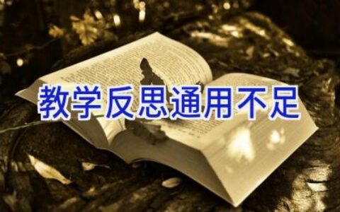 教学反思通用不足