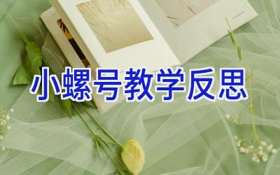 小螺号教学反思