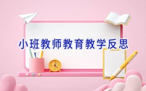 小班教师教育教学反思