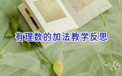 有理数的加法教学反思