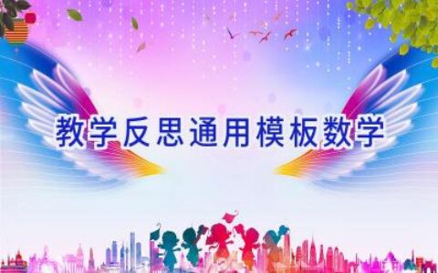教学反思通用模板数学
