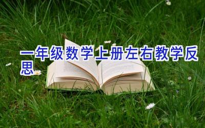 一年级数学上册左右教学反思