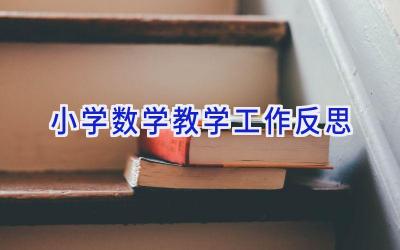 小学数学教学工作反思