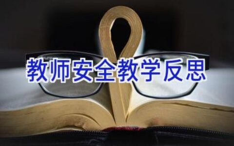 教师安全教学反思