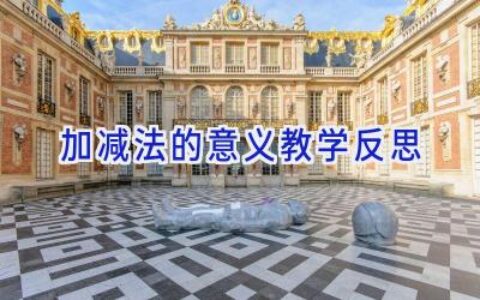 加减法的意义教学反思