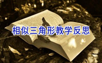 相似三角形教学反思