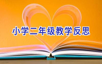 小学二年级教学反思