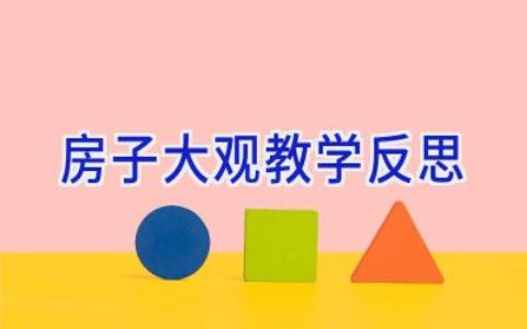 房子大观教学反思