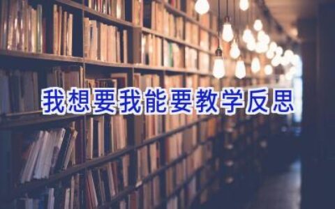 我想要我能要教学反思