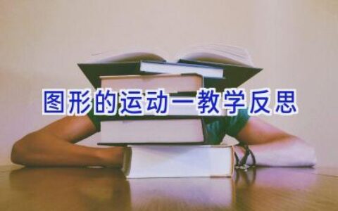 图形的运动一教学反思