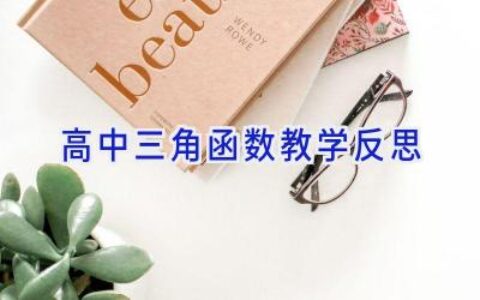 高中三角函数教学反思