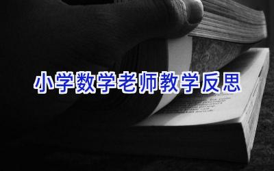 小学数学老师教学反思