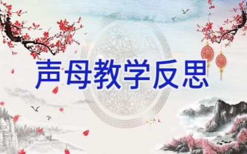 声母教学反思