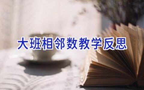大班相邻数教学反思