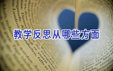 教学反思从哪些方面