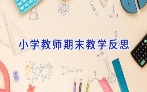 小学教师期末教学反思