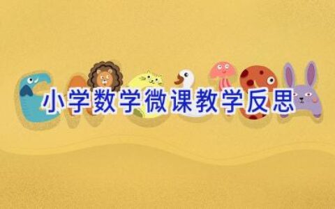 小学数学微课教学反思