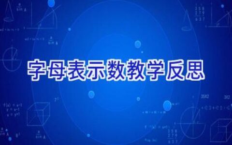 字母表示数教学反思