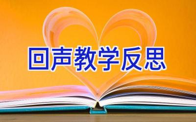 回声教学反思