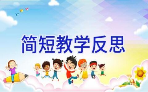 简短教学反思