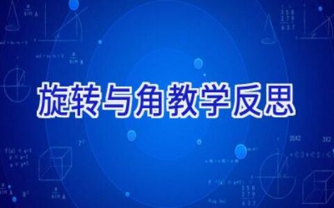 旋转与角教学反思