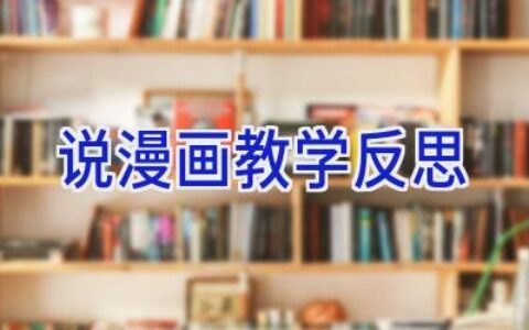 说漫画教学反思
