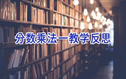分数乘法一教学反思