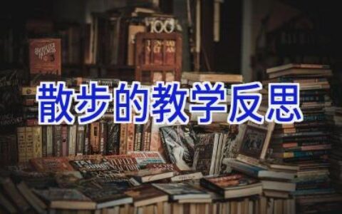 散步的教学反思