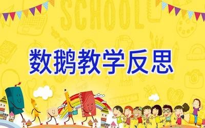 数鹅教学反思
