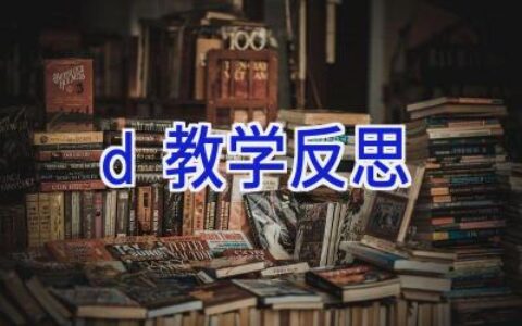 d教学反思