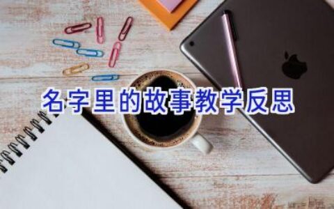名字里的故事教学反思