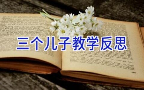 三个儿子教学反思