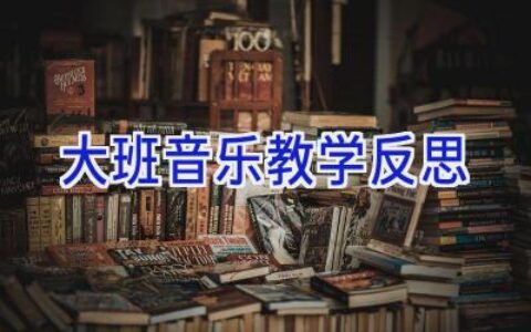 大班音乐教学反思